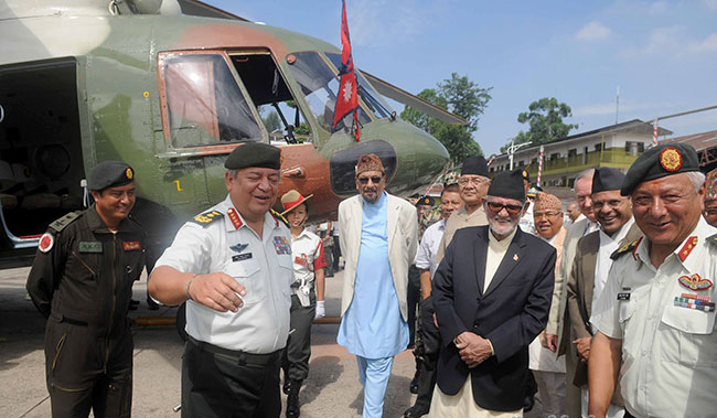 नेपाली सेनाका दुई एमआई १७ हेलिकप्टर सञ्चालनमा